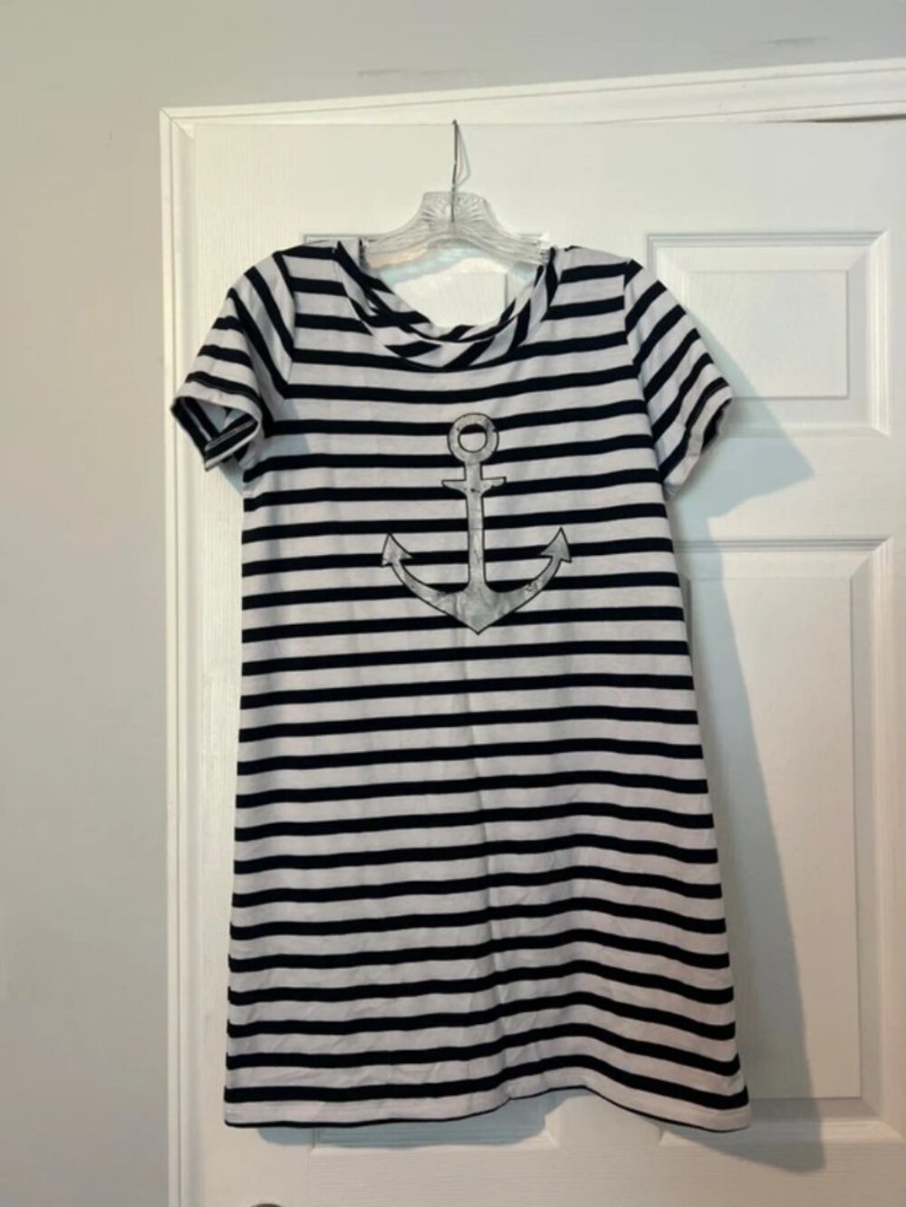 The Smashing Project black & White Striped Anchor Dress